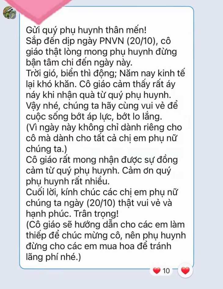 Cách xử trí nhận được nhiều lời khen từ cộng đồng mạng của cô giáo