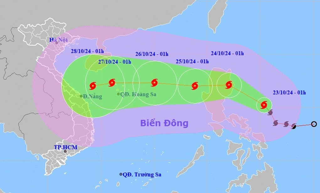 Khu vực Trung Bộ sẽ bị ảnh hưởng bởi bão Trà Mi (Ảnh: NCHMF