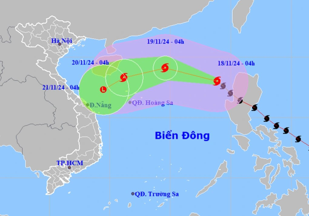 Bão Man-yi đã đi vào Biển Đông và trở thành cơn bão số 9 (Ảnh: NCHMF)