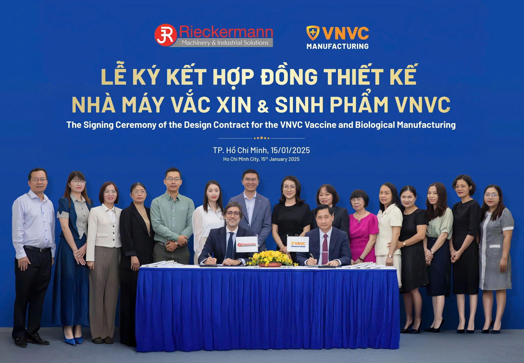 lễ ký kết hợp tác xây dựng nhà máy vaccine VNVC